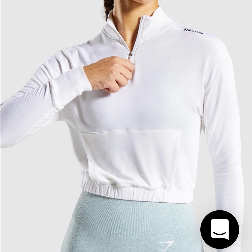 Light purple Gymshark crop top pull over